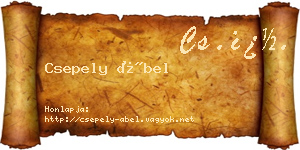 Csepely Ábel névjegykártya