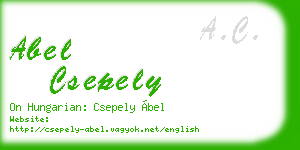 abel csepely business card